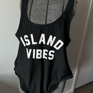 Island Vibes One Piece Swimsuit - Black
